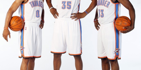 🥺雷霆上次进总决赛阵容：杜兰特+威少+伊巴卡+塞弗洛沙+帕金斯、哈登第六人